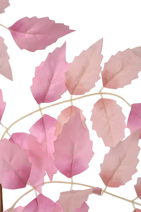 35.5" Birch Leaf Spray Pink