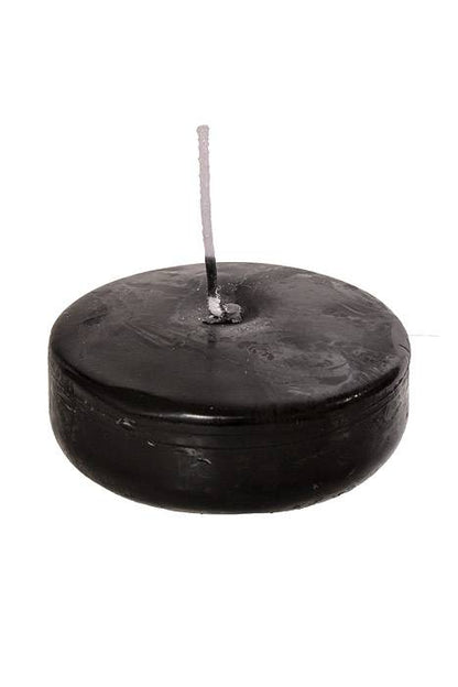3" Disc Floating Candle Black