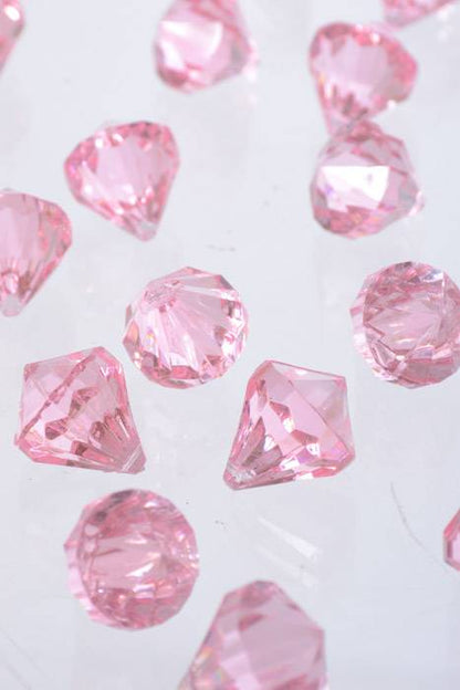 0.75" Acrylic Drop Light Pink Pkg/1lb
