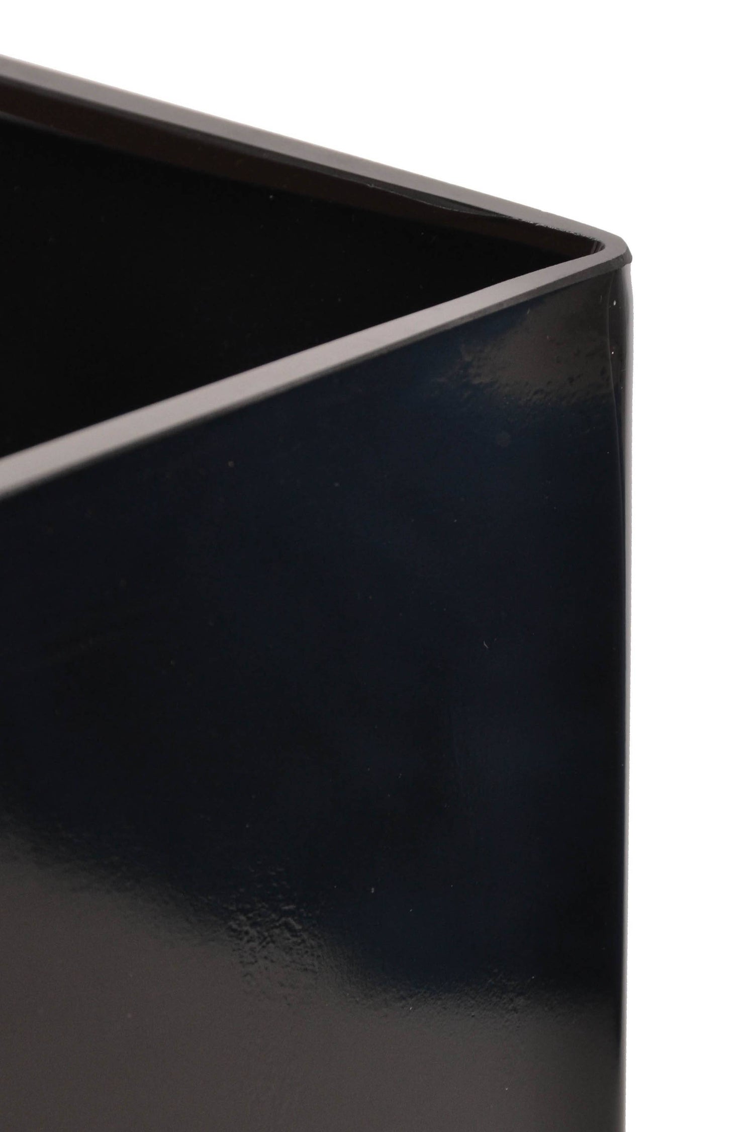 7" X 7" X 7" Square Glass Vase Black