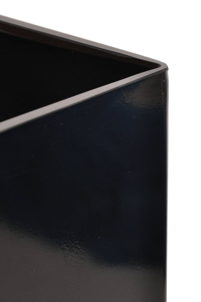 7" X 7" X 7" Square Glass Vase Black