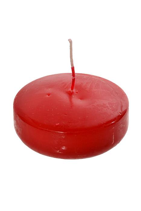 3" Disc Floating Candle Red