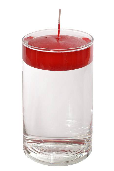 3" Disc Floating Candle Red