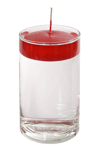 3" Disc Floating Candle Red