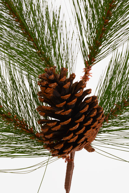 37" Pine and Pinecone Spray Green