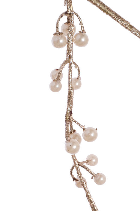 31.5&quot; Pearlized Bead Spray Champagne