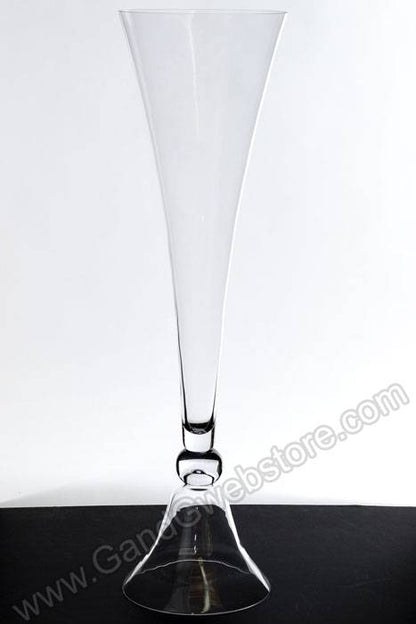 11" X 40" Clarinet Glass Vase Clear