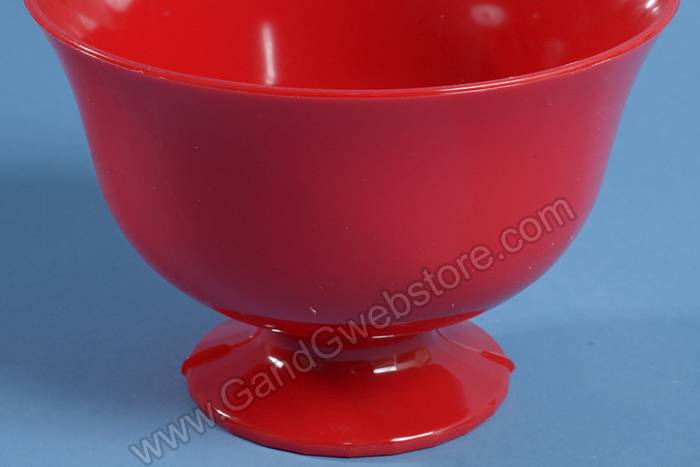 7.25" X 5.25" Plastic Fruit Bowl Red