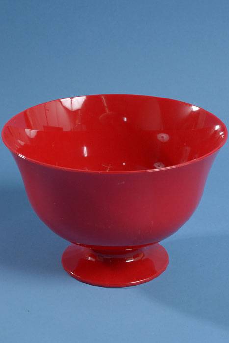 9.5" X 6.5" Plastic Fruit Bowl Red