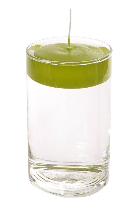 3" Disc Floating Candle Fresh Green