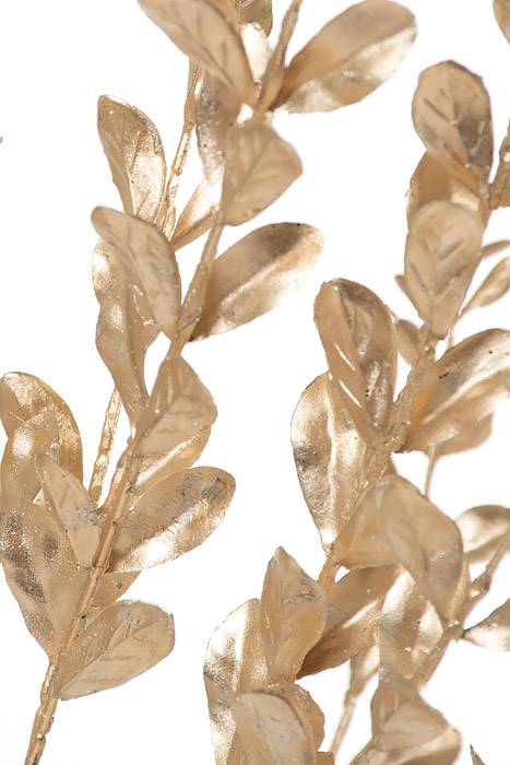 23" Painted Glitter Boxwood Spray Champagne