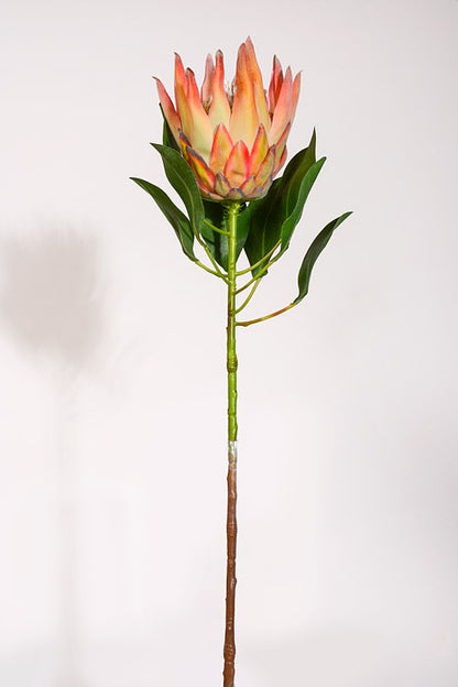 28" Artificial King Protea Spray Orange