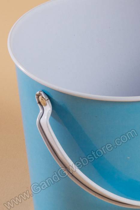4.25" X 4" Metal Bucket W/handle Light Blue