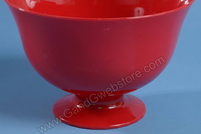 9.5" X 6.5" Plastic Fruit Bowl Red