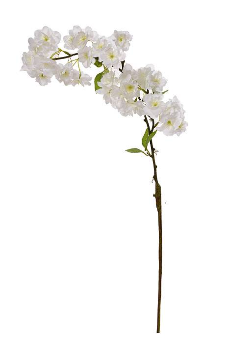 31" Silk Cherry Blossom Spray White