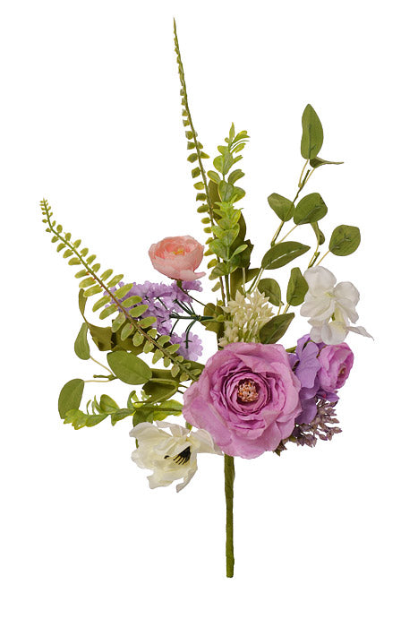 18&quot; Silk Ranunculus Bush Lilac