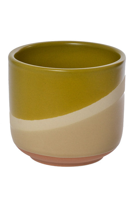 4" X 3.5" Colorway Pot Green/Cream