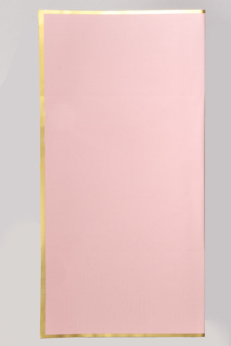 22.5" Gold Edge Flower Wrapping Paper Pink Pkg/20
