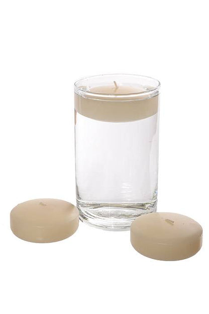 3" Floating Candle Disc Ivory Pkg/6