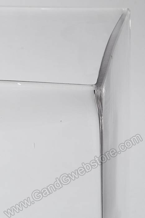 6" X 6" X 10" Glass Square Vase Clear