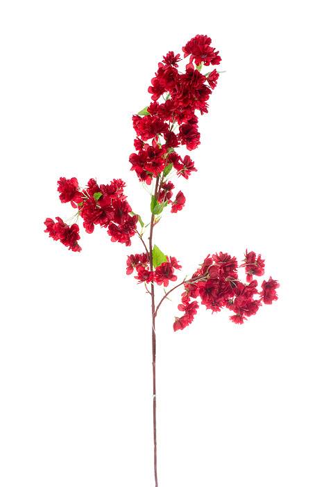 40" Silk Cherry Blossom Spray Red