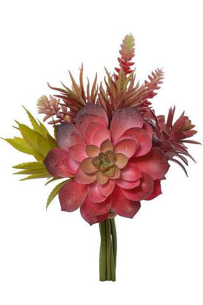 12" Succulent Bundle Burgundy