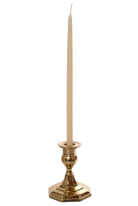 10&quot; Tiny Floral Taper Ivory Pkg/12