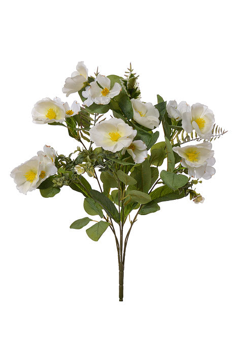 22" Silk Dogwood Bush White