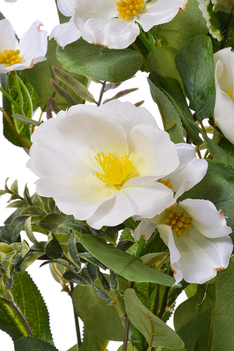 22" Silk Dogwood Bush White