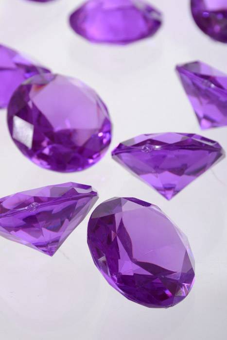 40mm Acrylic Diamond Purple Pkg/1lb