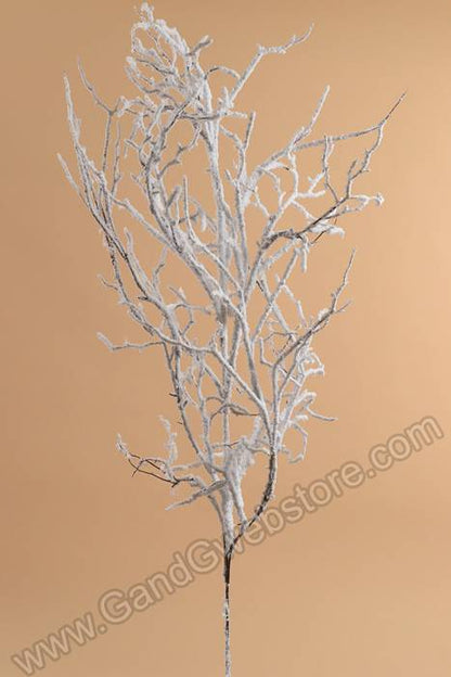 5ft Snowed Twig Branch White