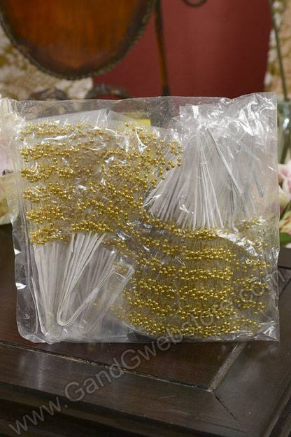 8" Pearl Spray Gold Pkg/12 Budnles