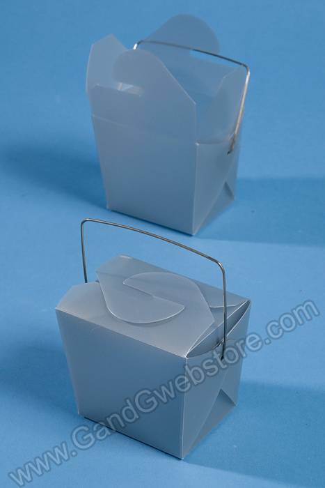 2.5" X 2" X 2.5" Take Out Favor Box Silver Pkg/12