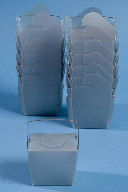 2.5" X 2" X 2.5" Take Out Favor Box Silver Pkg/12