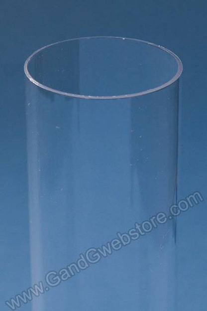 6" Plastic Cylinder Tube Clear Pkg/6