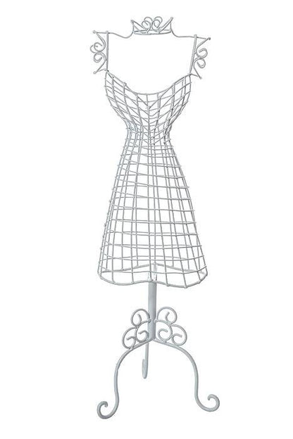 23" Iron Dress Form White