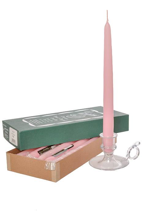 10&quot; Patrician Taper Pink Box/12
