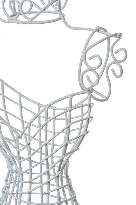 23" Iron Dress Form White