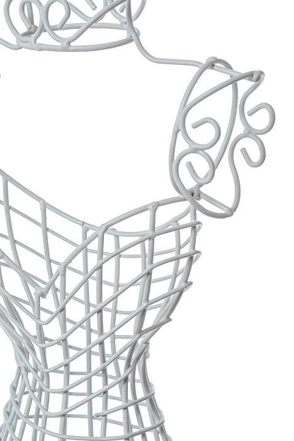 23" Iron Dress Form White