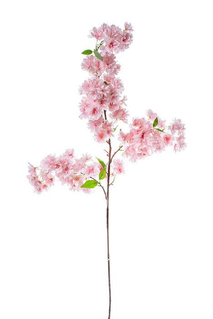 40" Silk Cherry Blossom Spray Light Pink