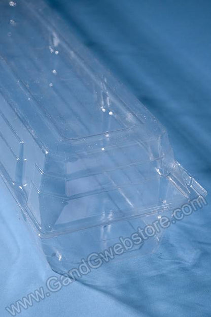 24.5&quot; X 5&quot; X 4&quot; Small Dozen Rose Plastic Box Clear (Pkg/5)