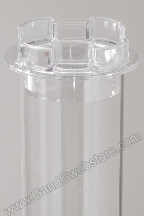 22" Deluxe Plastic Tube Stand Clear