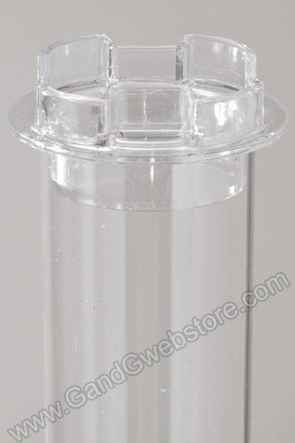 22" Deluxe Plastic Tube Stand Clear