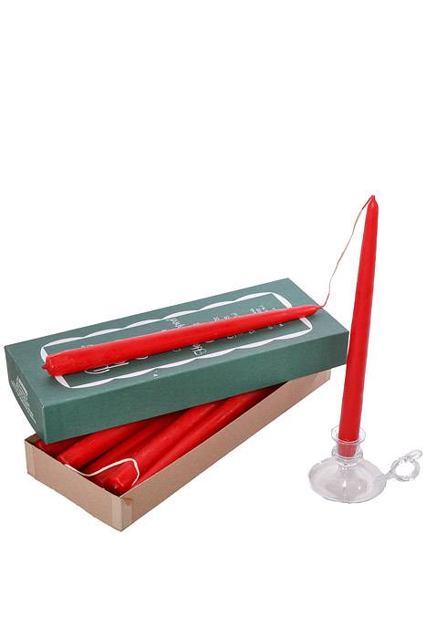 12" Joined Wick Red Candle Pkg/12