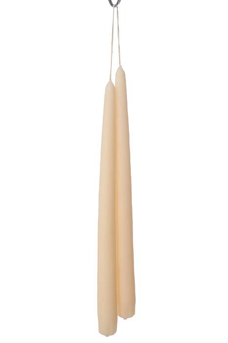 12" Joined Wick Taper Candle Ivory Pkg/12