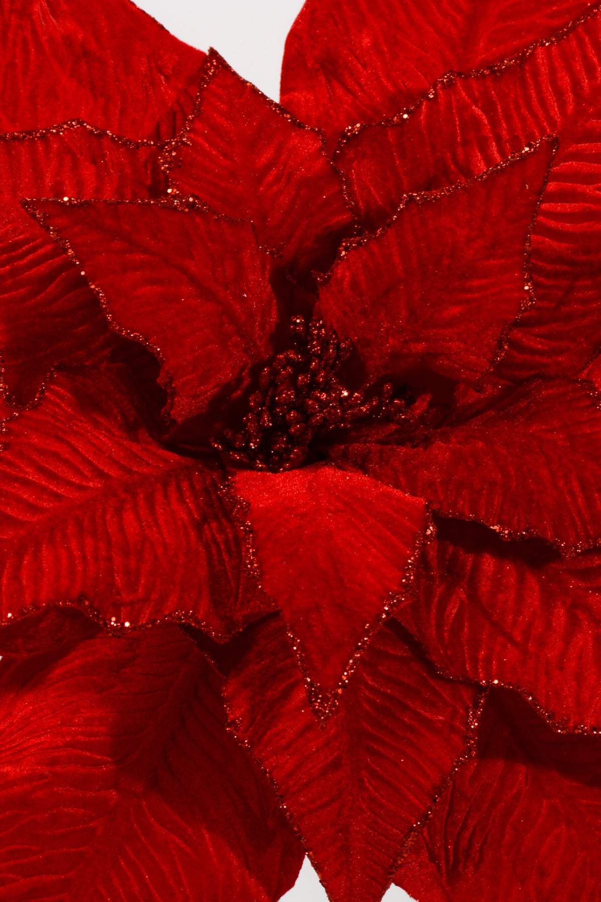 34" Poinsettia Spray Red