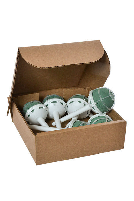 Medium Straight Wedding Belle Bouquet Holder White Pkg/6