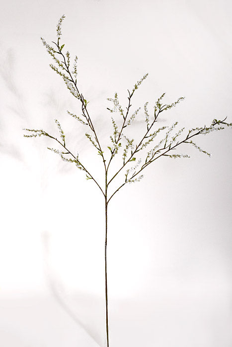 40" Artificial Spirea Spray White