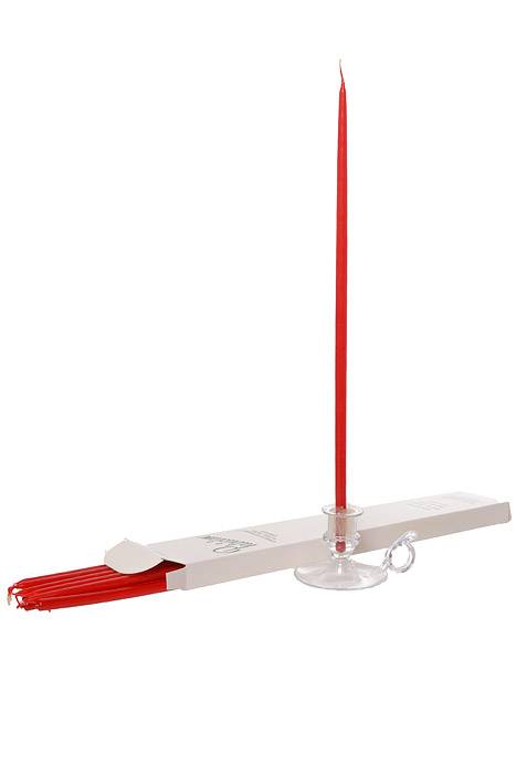 16&quot; Tiny Floral Taper Red Pkg/12