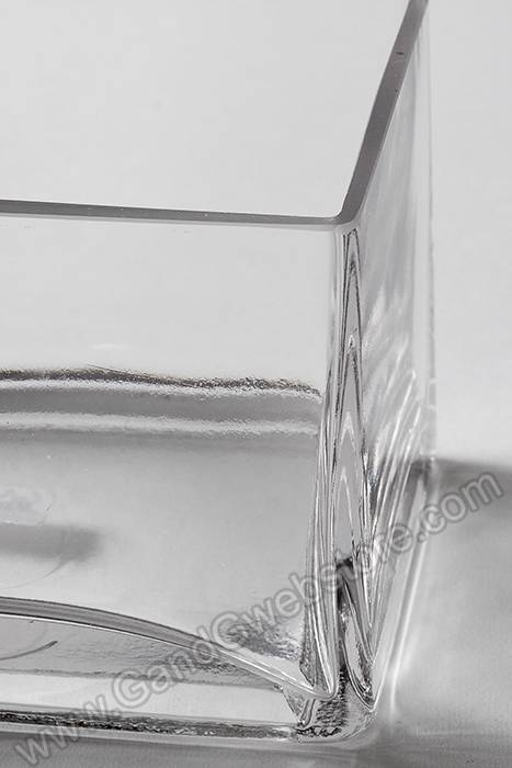 4" X 6" X 4" Rectangular Glass Vase Clear